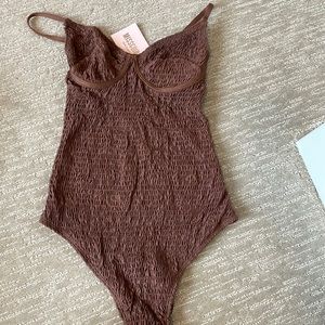BNWT Missguided Chocolate Maternity Swimsuit